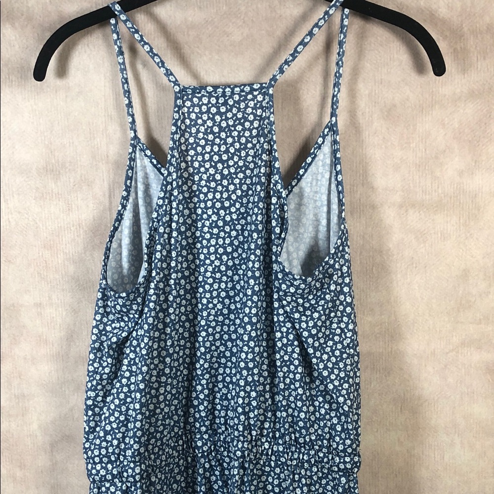 Blue Floral Ruffle Dress - Picture 5 of 6